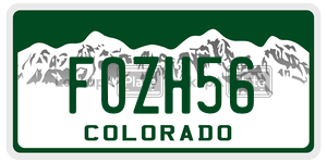 FOZH56  license plate in CO