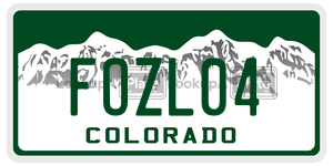 FOZL04  license plate in CO