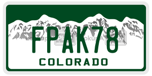 FPAK78  license plate in CO