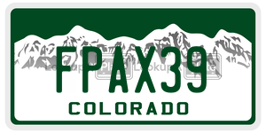 FPAX39  license plate in CO