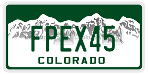 FPEX45  license plate in CO