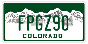FPGZ90  license plate in CO