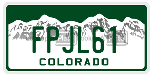 FPJL61  license plate in CO