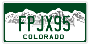 FPJX95  license plate in CO