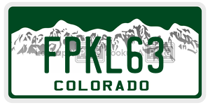 FPKL63  license plate in CO