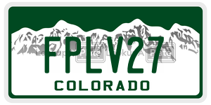 FPLV27  license plate in CO