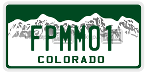 FPMM01  license plate in CO