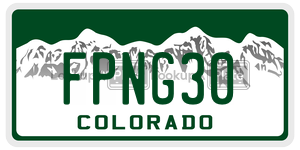 FPNG30  license plate in CO