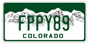 FPPY89  license plate in CO