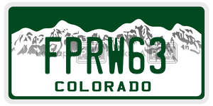 FPRW63  license plate in CO