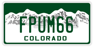 FPUM66  license plate in CO