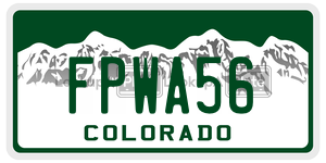 FPWA56  license plate in CO