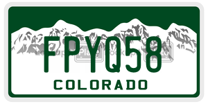 FPYQ58  license plate in CO