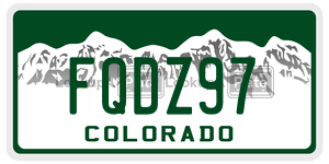 FQDZ97  license plate in CO
