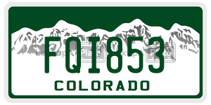 FQI853  license plate in CO