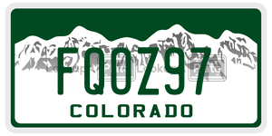 FQOZ97  license plate in CO