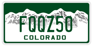 FQQZ50  license plate in CO