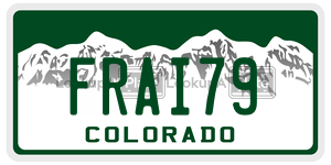 FRAI79  license plate in CO