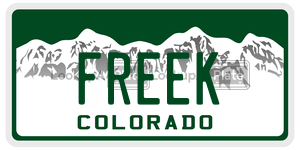 FREEK  license plate in CO