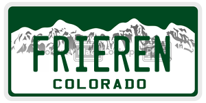 FRIEREN license plate in Colorado