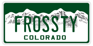 FROSSTY  license plate in CO