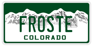 FROSTE  license plate in CO