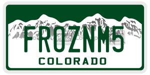 FROZNM5  license plate in CO