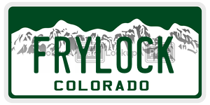 FRYLOCK  license plate in CO