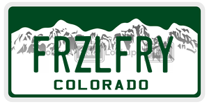 FRZLFRY  license plate in CO