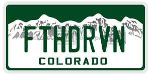 FTHDRVN  license plate in CO