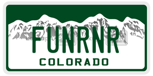 FUNRNR  license plate in CO