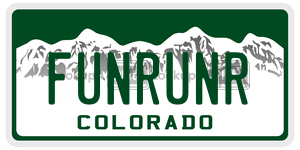 FUNRUNR  license plate in CO