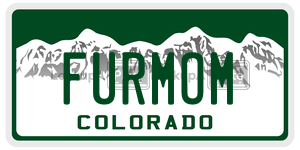 FURMOM  license plate in CO