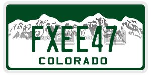FXEE47  license plate in CO