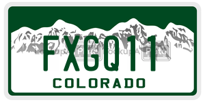 FXGQ11  license plate in CO