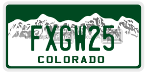 FXGW25  license plate in CO