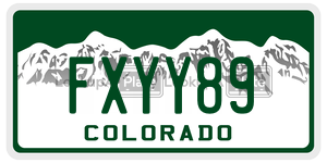 FXYY89  license plate in CO