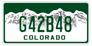 G42B48  license plate in CO