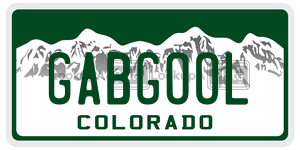 GABGOOL  license plate in CO