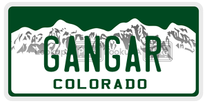 GANGAR  license plate in CO