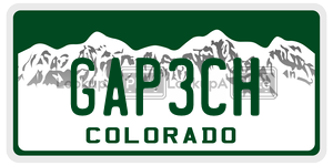 GAP3CH  license plate in CO