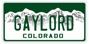 GAYLORD  license plate in CO