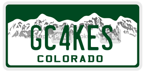 GC4KES  license plate in CO