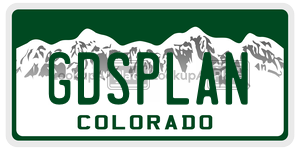 GDSPLAN  license plate in CO