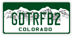 GDTRFB2  license plate in CO