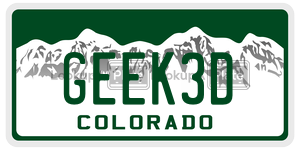GEEK3D  license plate in CO