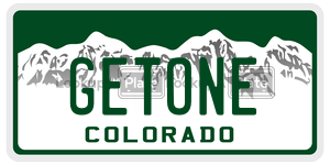 GETONE license plate in Colorado