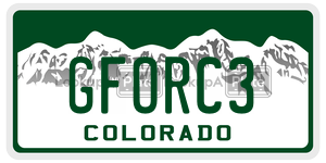 GFORC3  license plate in CO