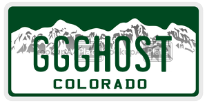 GGGHOST  license plate in CO