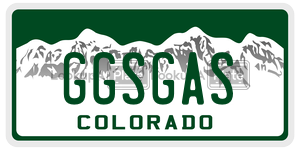 GGSGAS  license plate in CO